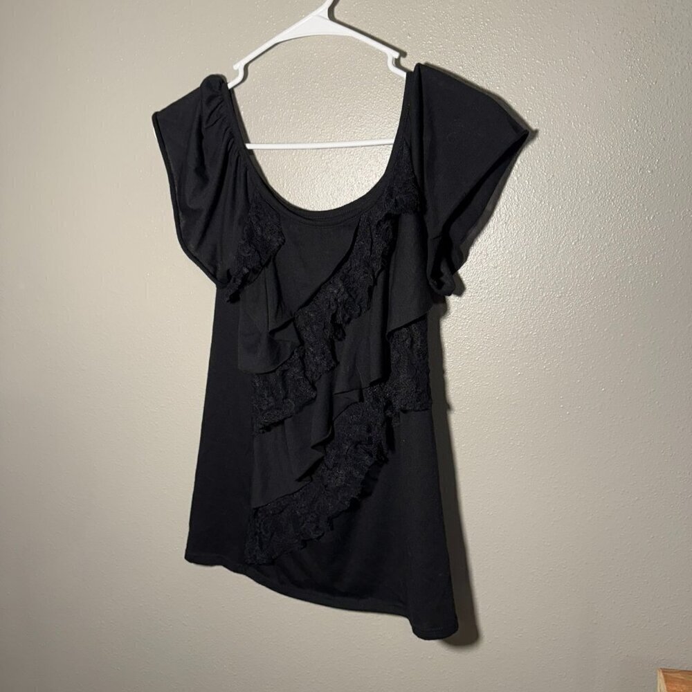 Candy Rain flowy top - black